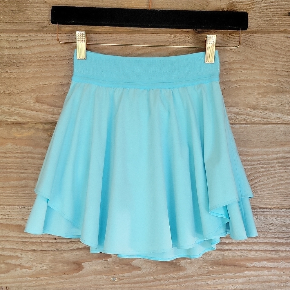 Sky Blue High-Low Women's Skirt